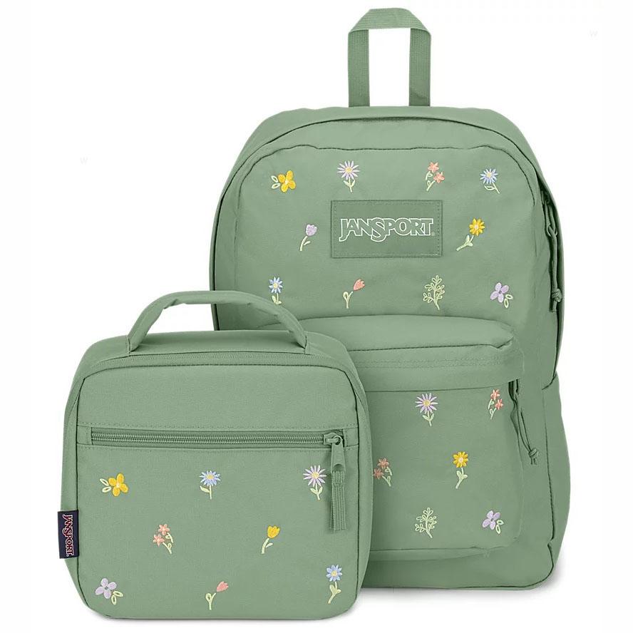 Sac à Dos Ordinateur JanSport EMBROIDERED BLOSSOM BUNDLE Vert | HPD-48089187